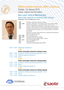 MSK Workshop - prof. C. Martinoli - 19th FEB 2015