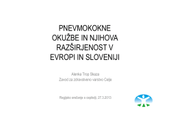 Pnevmokokne okužbe in njihova razširjenost v Evropi in Sloveniji