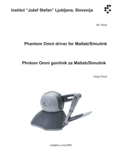 Phantom Omni driver for Matlab/Simulink Phntom Omni