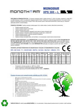 MONODUR XPS 300-L tehnični list