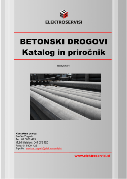 BETONSKI DROGOVI Katalog in priročnik