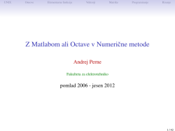Z Matlabom ali Octave v Numericne metode