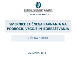 Božena Stritih - Društvo psihologov Slovenije