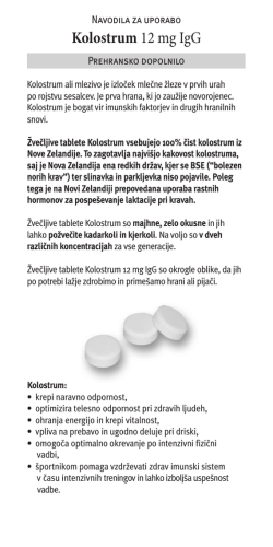 Kolostrum 12 mg IgG