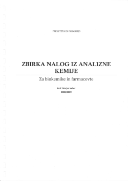 ZBIRI(A NALOG IZ AD{ALIZNE KEMIJE