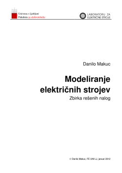 Modeliranje električnih strojev - zbirka rešenih nalog