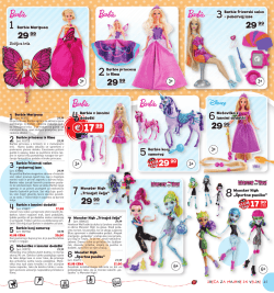 „Športne punčke“ 1 Barbie Mariposa 2Barbie princesa iz filma
