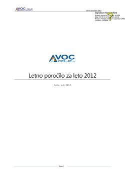 Letno poročilo za leto 2012