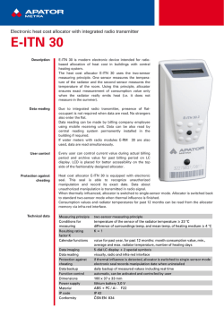 Electronic heat cost allocator E-ITN 30 with integrated radio transmitter