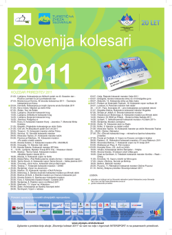 koledar prireditev - Sloveniaholidays.com