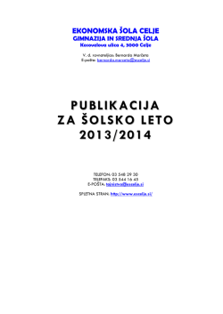 Publikacija - Ekonomska Šola Celje