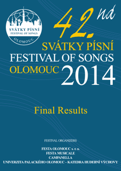 42nd Festival of Songs Olomouc 2014