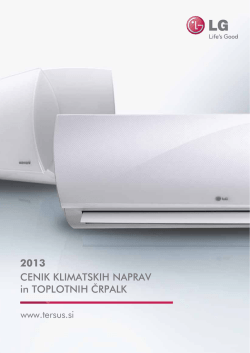2013 CENIK KLIMATSKIH NAPRAV in TOPLOTNIH ČRPALK