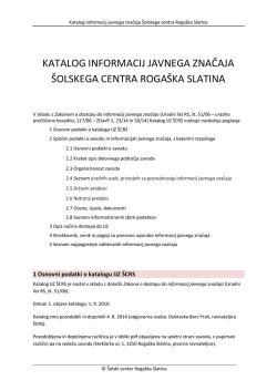 Katalog IJZ ŠCRS - Šolski center Rogaška