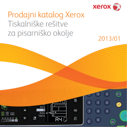Prodajni katalog Xerox Tiskalniške rešitve za pisarniško okolje