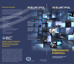 Predstavitev Europola Evropski organ kazenskega pregona
