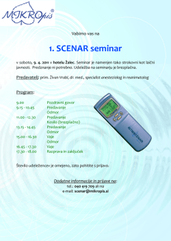 1. SCENAR seminar