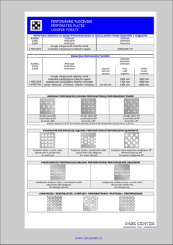 www.inoxcenter.si PERFORIRANE PLOČEVINE PERFORATED