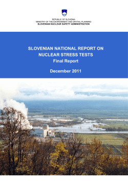 Slovenian national report on nuclear stress tests