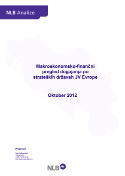 Makroekonomsko-finančni pregled dogajanja po strateških