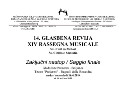 14. GLASBENA REVIJA XIV RASSEGNA MUSICALE Zaključni