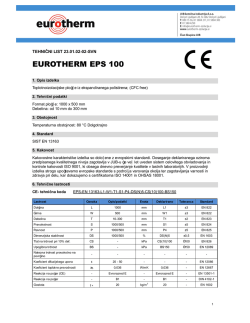 Tehnični list EUROTHERM EPS 100