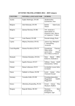 JUVENES TRANSLATORES 2014 – 2015 winners