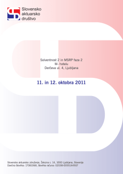 11. in 12. oktobra 2011 - Slovensko aktuarsko društvo