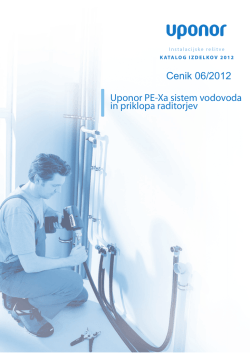 Uponor PE-Xa sistem vodovoda in priklopa raditorjev Cenik 06/2012