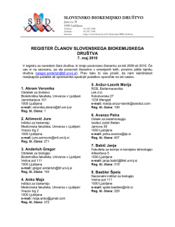 register članov slovenskega biokemijskega društva