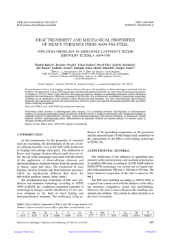 heat treatment and mechanical properties of heavy