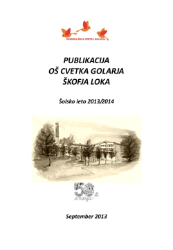 Publikacija 2009_2010 - Osnovna Šola Cvetka Golarja