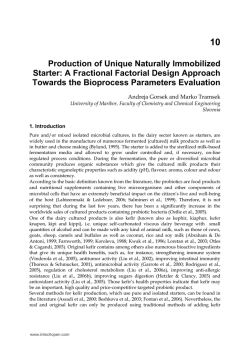 Production of Unique Naturally Immobilized Starter: A