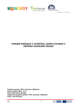 porabe energije v vzorčnih javnih stavbah v občinah savinjske regije