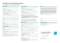 Pristopna izjava za American Express Card