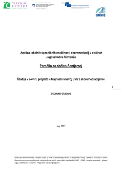Poročilo za občino Šentjernej - ERM-JVS