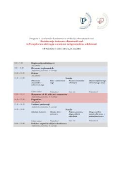 Program 4. študentske konference s področja zdravstvenih ved