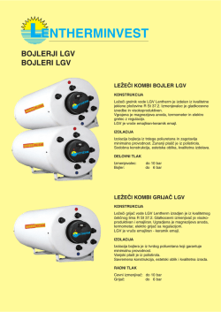 Tehnične lastnosti bojlerjev Lentherm LGV