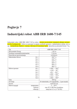 Poglavje 7 Industrijski robot ABB IRB 1600