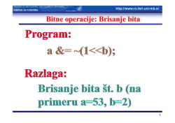 Bitne operacije: Brisanje bita