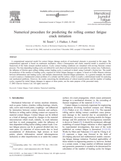 Numerical procedure for predicting the rolling contact fatigue crack
