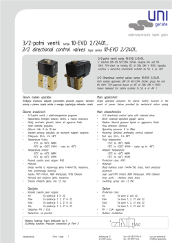 3/2-potni ventil serije 10-EVD 2/2401... - Uni