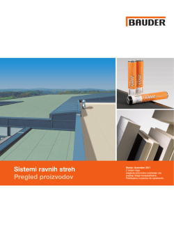 Prospekti Sistemi ravnih streh - Pregled proizvodov
