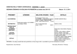 predmet učbenik delovni zvezek / vaje ostalo