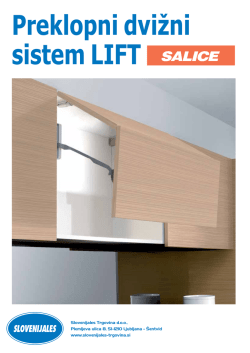 preklopni dvižni sistem LIFT SALICE