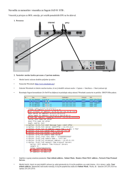 Navodila za namestitev vmesnika za Sagem IAD 81 STB .