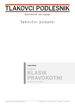 tehnični list - Tlakovci Podlesnik
