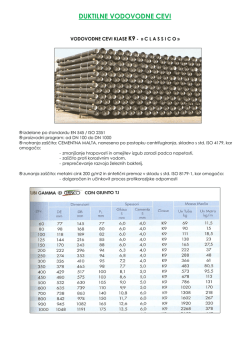DUKTILNE VODOVODNE CEVI