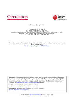 Circulation: European Perspectives in Cardiology