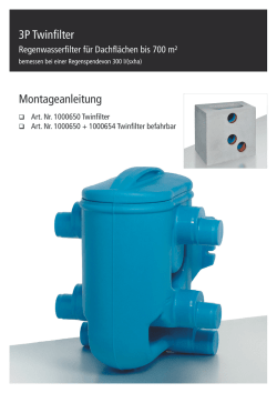 Montageanleitung 3P Twinfilter - 3P Technik Filtersysteme GmbH